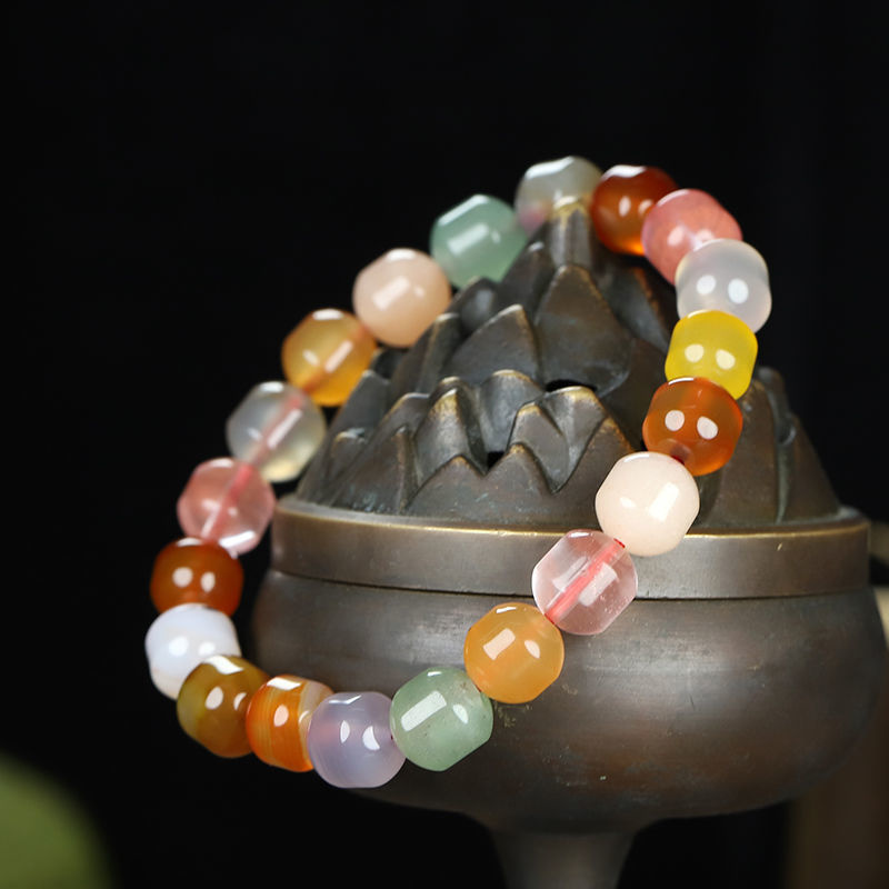 Natural Candy-Colored Yanyuan Agate Bracelet