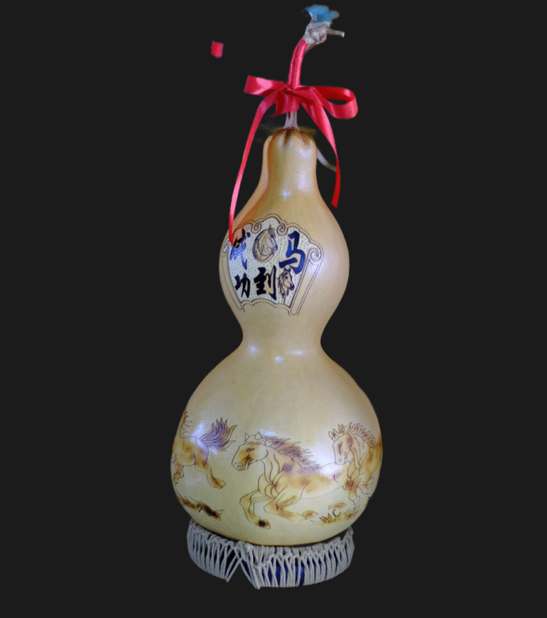 Natural Gourd Ornament with Engraving "Immediate Success"