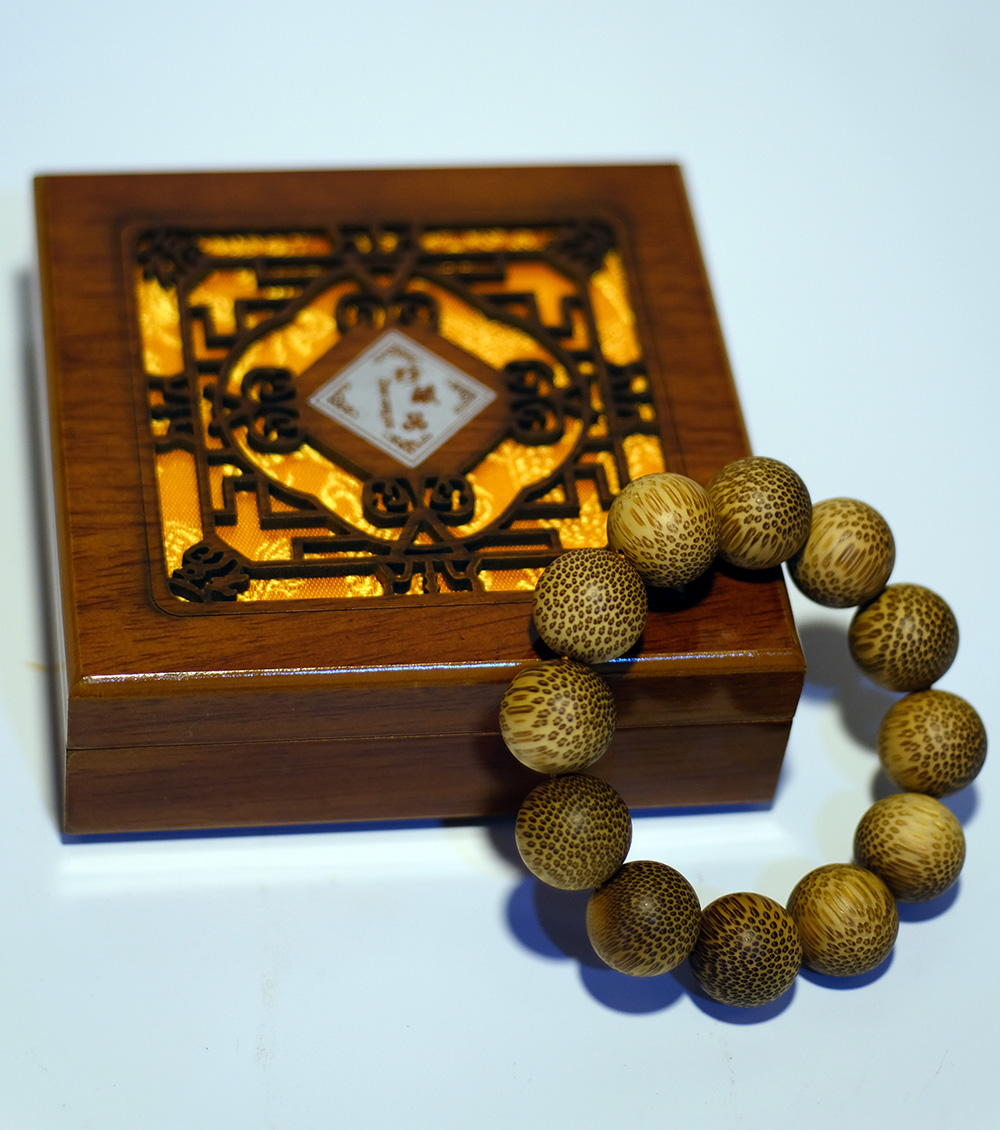 Solid Bamboo Cultural Wood Bead Bracelet