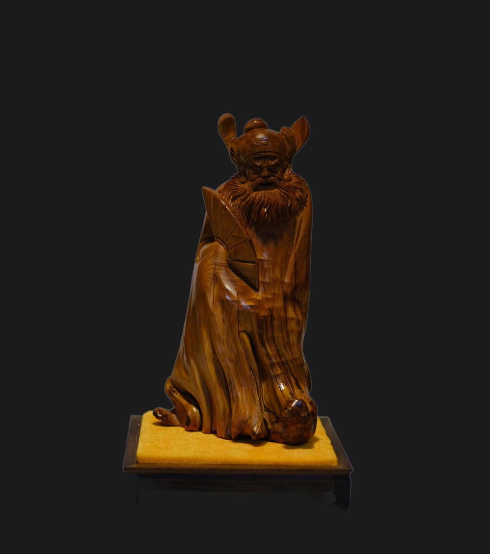 Taihang Cliff Cypress Carved Zhong Kui Statue